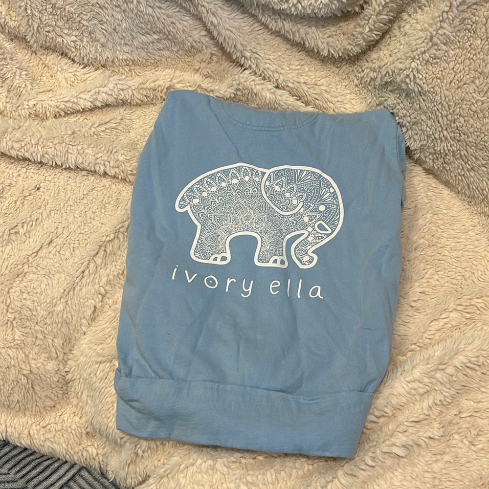Cropped Ivory Ella blue zip up